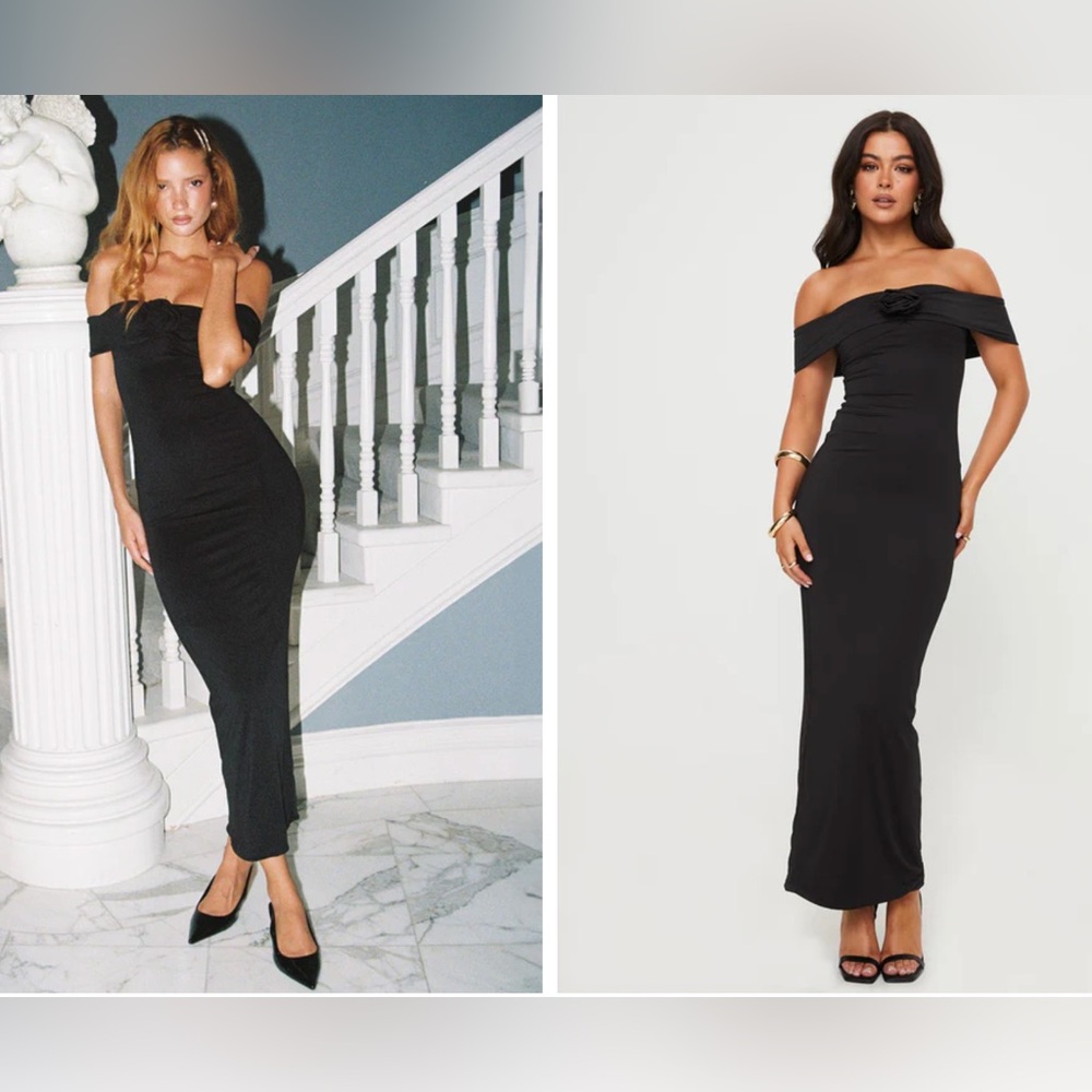 LAURENCE STRAPLESS MAXI DRESS BLACK Princess Polly Brand New